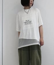 ZMKHB50085 al'aise modulation(アレーズモジュレーション) ドロストシアージョイントTシャツ ホワイト