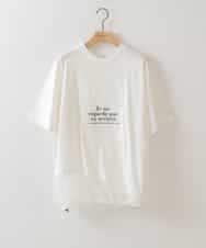 ZMKHB50085 al'aise modulation(アレーズモジュレーション) ドロストシアージョイントTシャツ ホワイト