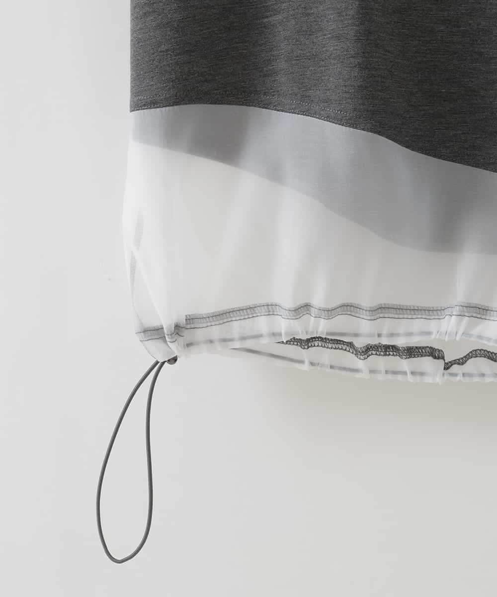 ZMKHB50085 al'aise modulation(アレーズモジュレーション) ドロストシアージョイントTシャツ ダークグレー