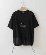 ZMKHB50085 al'aise modulation(アレーズモジュレーション) ドロストシアージョイントTシャツ ブラック