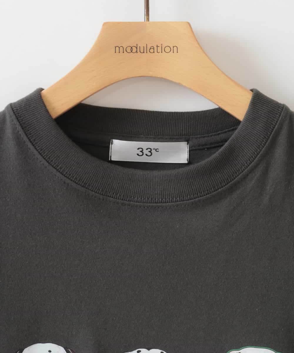 ZMKHB51059 al'aise modulation(アレーズモジュレーション) ダルメシアンTシャツ ダークグレー