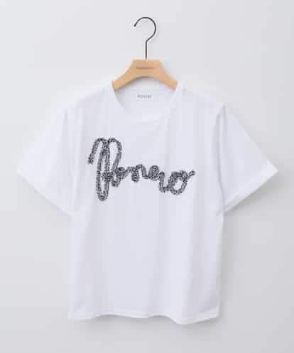 ZMKHB52098 al'aise modulation フリンジロゴデザインTシャツ