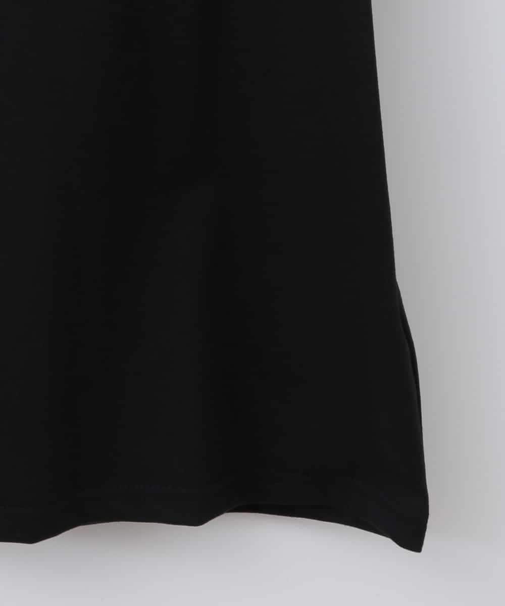ZMKHB52098 al'aise modulation(アレーズモジュレーション) フリンジロゴデザインTシャツ ブラック