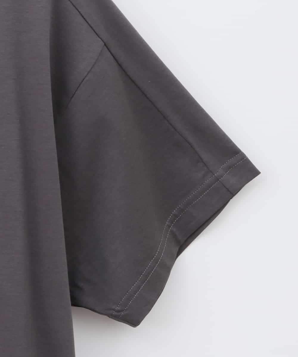 ZMKHB56079 al'aise modulation(アレーズモジュレーション) 【接触冷感】スタッズロゴデザインTシャツ ダークグレー