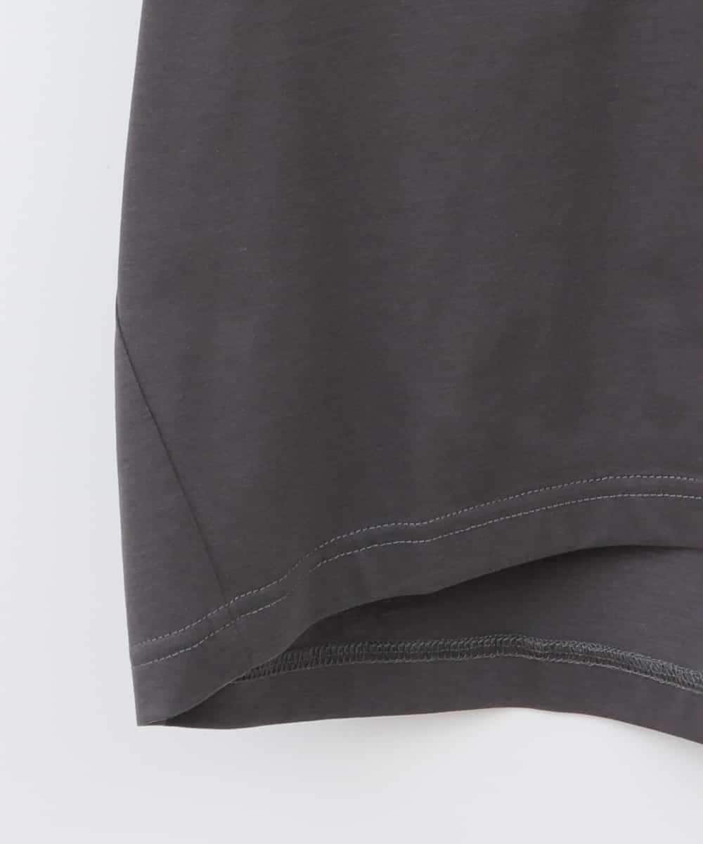 ZMKHB56079 al'aise modulation(アレーズモジュレーション) 【接触冷感】スタッズロゴデザインTシャツ ダークグレー
