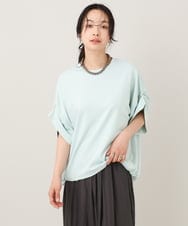 ZMKHE02080 al'aise modulation(アレーズモジュレーション) 【洗える】ボタンデザイン切り替えカットソー グリーン