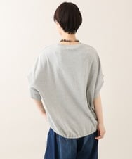 ZMKHE02080 al'aise modulation(アレーズモジュレーション) 【洗える】ボタンデザイン切り替えカットソー グレー