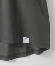 ZMKHE03049 al'aise modulation(アレーズモジュレーション) グリッター×ロゴプリントカットソー ダークグレー