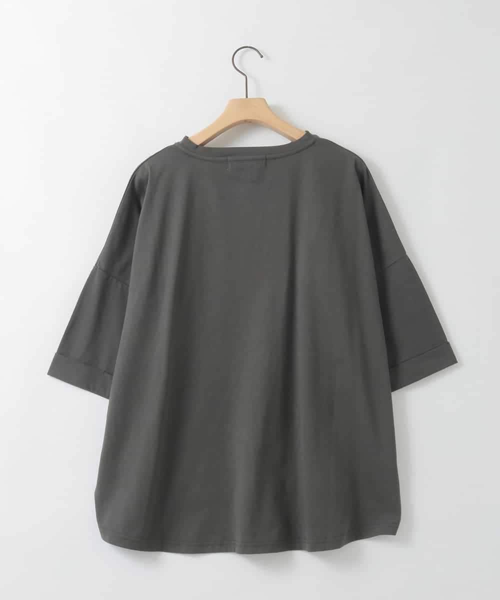 ZMKHE05049 al'aise modulation(アレーズモジュレーション) フロントフラップポケットカットソー ダークグレー