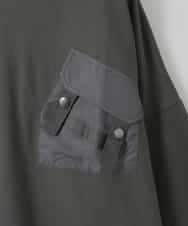 ZMKHE05049 al'aise modulation(アレーズモジュレーション) フロントフラップポケットカットソー ダークグレー