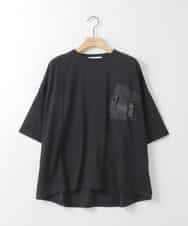 ZMKHE05049 al'aise modulation(アレーズモジュレーション) フロントフラップポケットカットソー ブラック