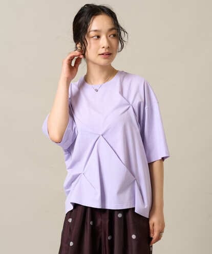 ZMKHE06070 al'aise modulation イレギュラータックデザインTシャツ