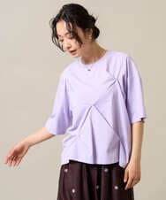 ZMKHE06070 al'aise modulation(アレーズモジュレーション) イレギュラータックデザインTシャツ ピンク