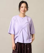 ZMKHE06070 al'aise modulation(アレーズモジュレーション) イレギュラータックデザインTシャツ ピンク