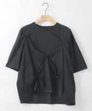 ZMKHE06070 al'aise modulation(アレーズモジュレーション) イレギュラータックデザインTシャツ ブラック