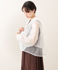 ZMKHE08138 al'aise modulation(アレーズモジュレーション) メッシュジョイントシアーブルゾン アイボリー