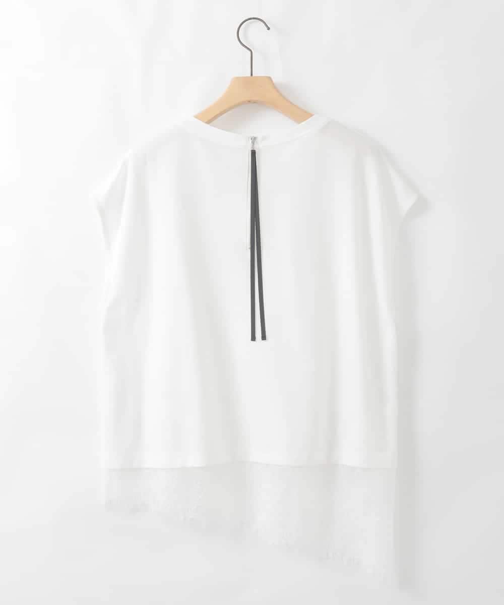 裾レースフレンチスリーブTシャツ(カットソー・Tシャツ) | al'aise