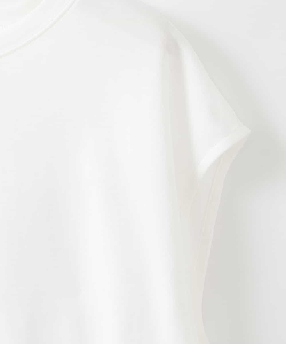 ZMKHE12068 al'aise modulation(アレーズモジュレーション) 裾レースフレンチスリーブTシャツ ホワイト