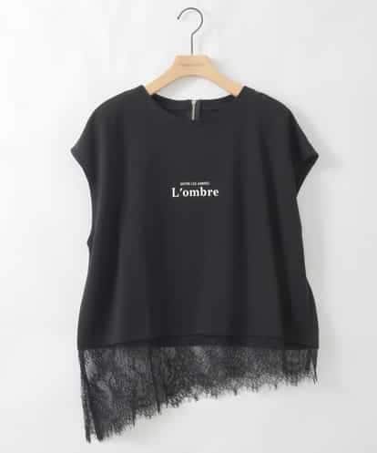 ZMKHE12068 al'aise modulation 裾レースフレンチスリーブTシャツ
