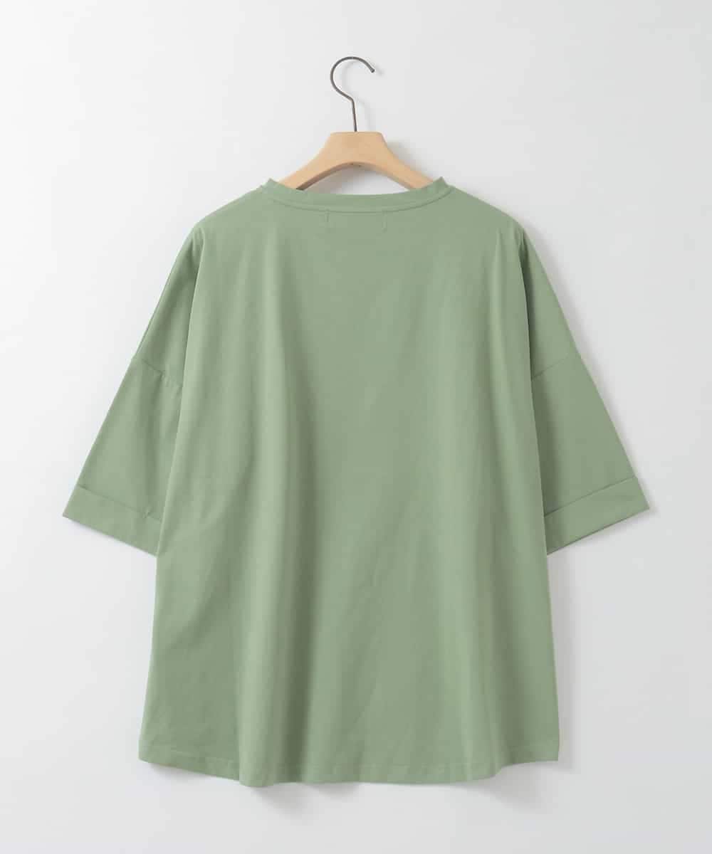 ZMKHE14049 al'aise modulation(アレーズモジュレーション) フロントジップポケットカットソー グリーン