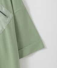 ZMKHE14049 al'aise modulation(アレーズモジュレーション) フロントジップポケットカットソー グリーン