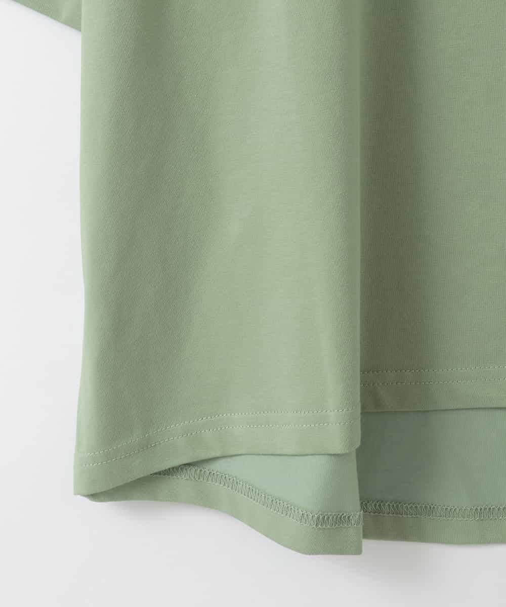 ZMKHE14049 al'aise modulation(アレーズモジュレーション) フロントジップポケットカットソー グリーン