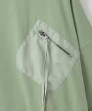 ZMKHE14049 al'aise modulation(アレーズモジュレーション) フロントジップポケットカットソー グリーン