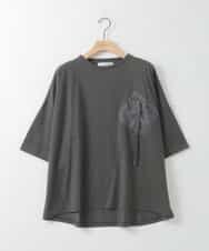 ZMKHE14049 al'aise modulation(アレーズモジュレーション) フロントジップポケットカットソー ダークグレー