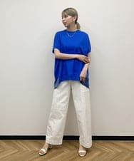 ZMKHT43098 al'aise modulation(アレーズモジュレーション) サテンジョイントボリュームプルオーバー ライトブルー