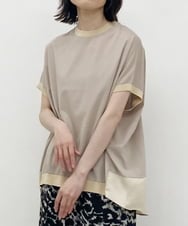 ZMKHT43098 al'aise modulation(アレーズモジュレーション) サテンジョイントボリュームプルオーバー ベージュ