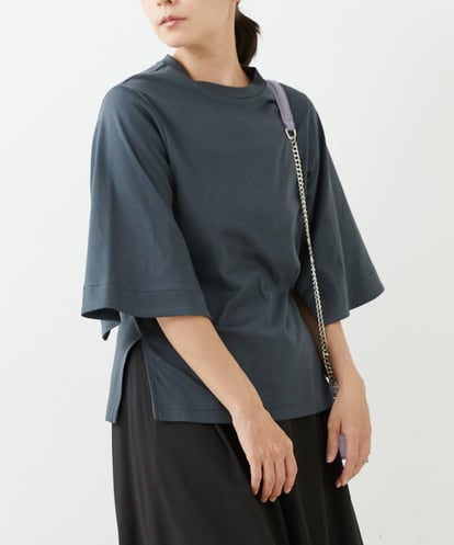 ZMKHT52089  【日本製】スリットスリーブカットソー