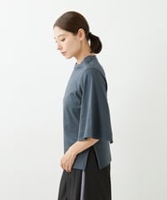 ZMKHT52089 al'aise modulation(アレーズモジュレーション) 【日本製】スリットスリーブカットソー ダークグレー