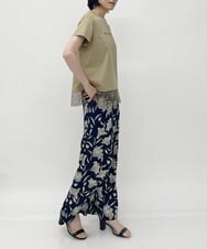 ZMKHT53089 al'aise modulation(アレーズモジュレーション) 【日本製】メッシュヘムTシャツ ベージュ