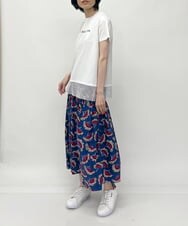 ZMKHT53089 al'aise modulation(アレーズモジュレーション) 【日本製】メッシュヘムTシャツ ホワイト