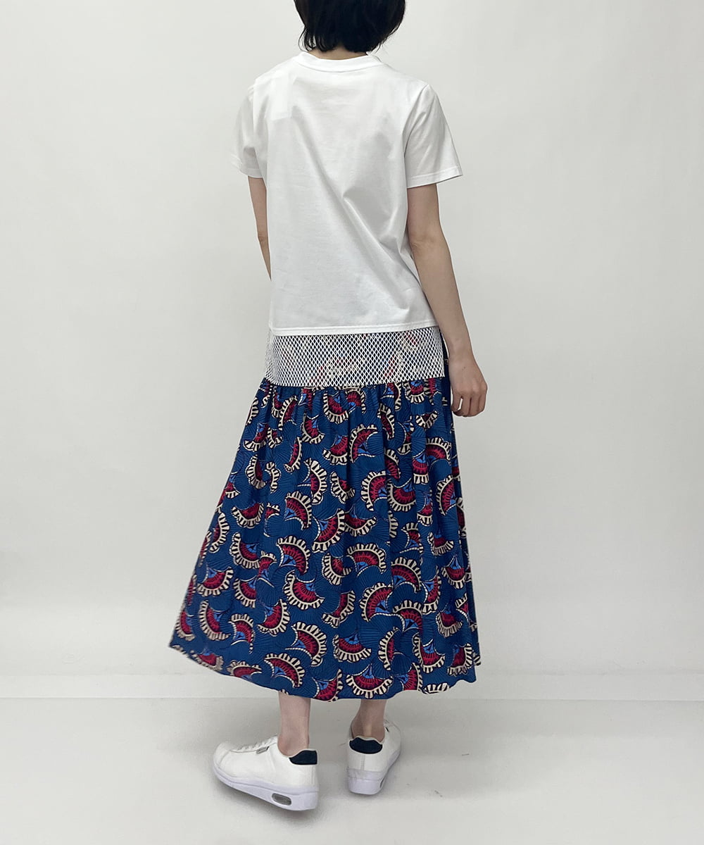 ZMKHT53089 al'aise modulation(アレーズモジュレーション) 【日本製】メッシュヘムTシャツ ホワイト