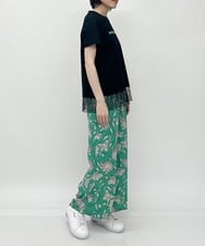 ZMKHT53089 al'aise modulation(アレーズモジュレーション) 【日本製】メッシュヘムTシャツ ブラック