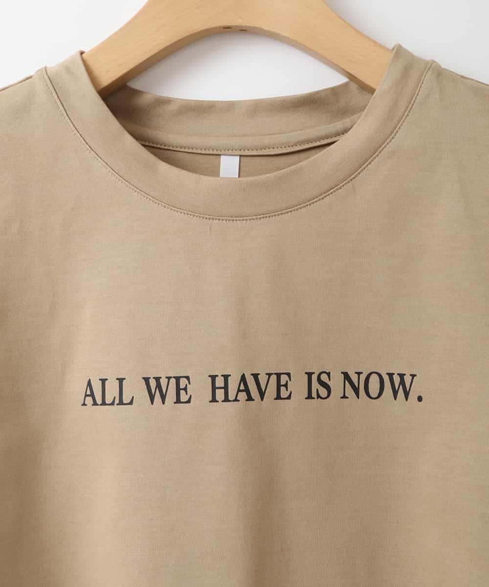 ZMKHT53089 al'aise modulation(アレーズモジュレーション) 【日本製】メッシュヘムTシャツ ベージュ