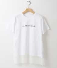 ZMKHT53089 al'aise modulation(アレーズモジュレーション) 【日本製】メッシュヘムTシャツ ホワイト
