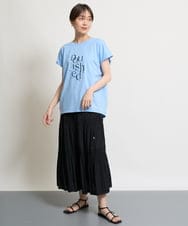 ZMKHW33059 al'aise modulation(アレーズモジュレーション) 【接触冷感】フレンチスリーブカットソー ライトブルー