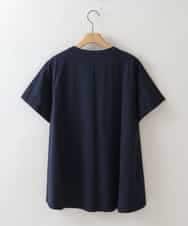 ZMKHW34059 al'aise modulation(アレーズモジュレーション) フレアロゴTシャツ ネイビー