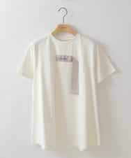 ZMKHW34059 al'aise modulation(アレーズモジュレーション) フレアロゴTシャツ ホワイト