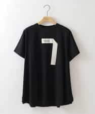ZMKHW34059 al'aise modulation(アレーズモジュレーション) フレアロゴTシャツ ブラック