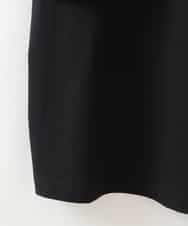 ZMKHW35059 al'aise modulation(アレーズモジュレーション) 【洗える】ラメフリルTシャツ ブラック