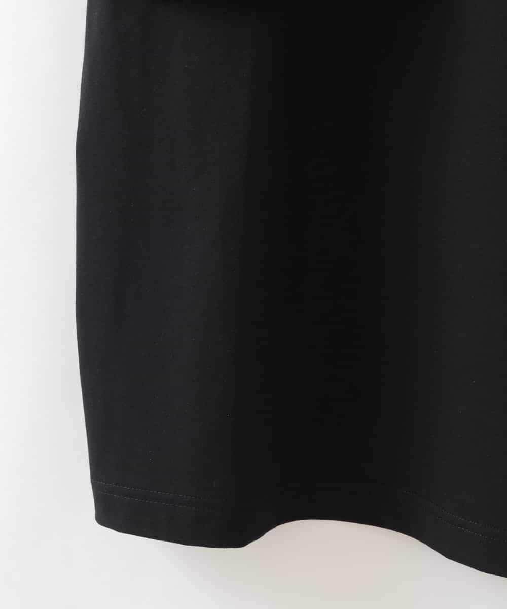 ZMKHW35059 al'aise modulation(アレーズモジュレーション) 【洗える】ラメフリルTシャツ ブラック