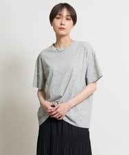 ZMKHW36090 al'aise modulation(アレーズモジュレーション) パールポイントTシャツ グレー