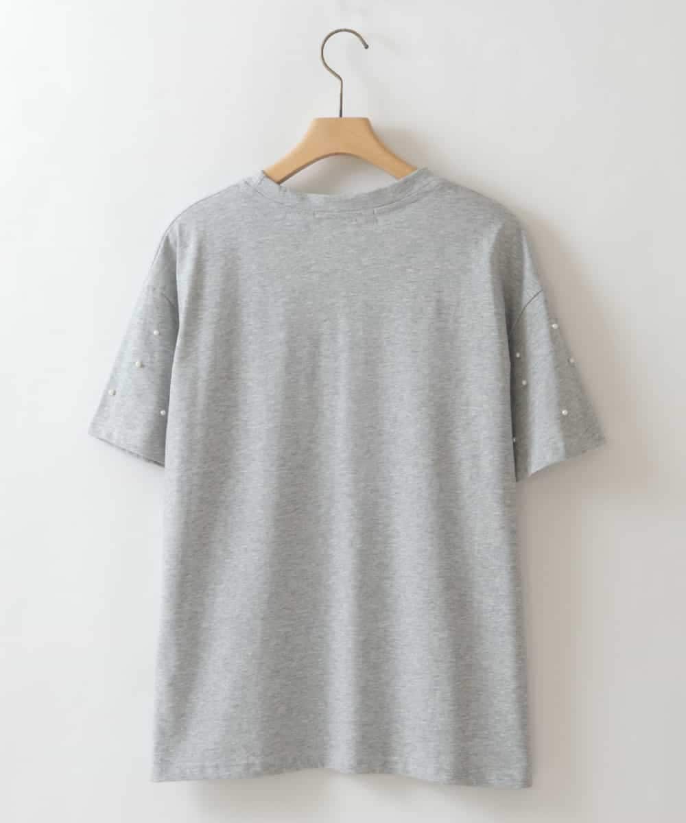 ZMKHW36090 al'aise modulation(アレーズモジュレーション) パールポイントTシャツ グレー