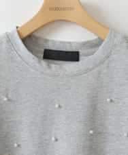 ZMKHW36090 al'aise modulation(アレーズモジュレーション) パールポイントTシャツ グレー