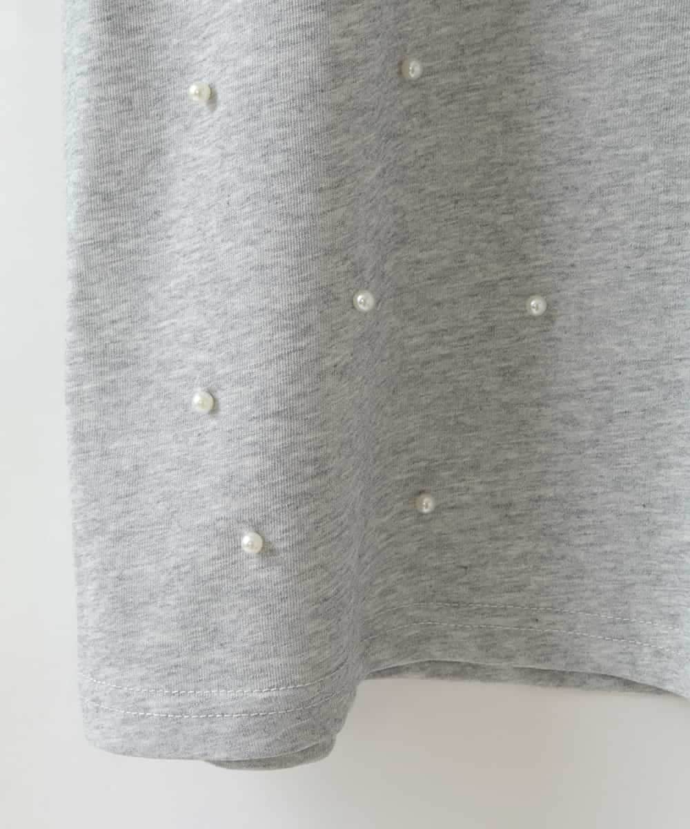 ZMKHW36090 al'aise modulation(アレーズモジュレーション) パールポイントTシャツ グレー