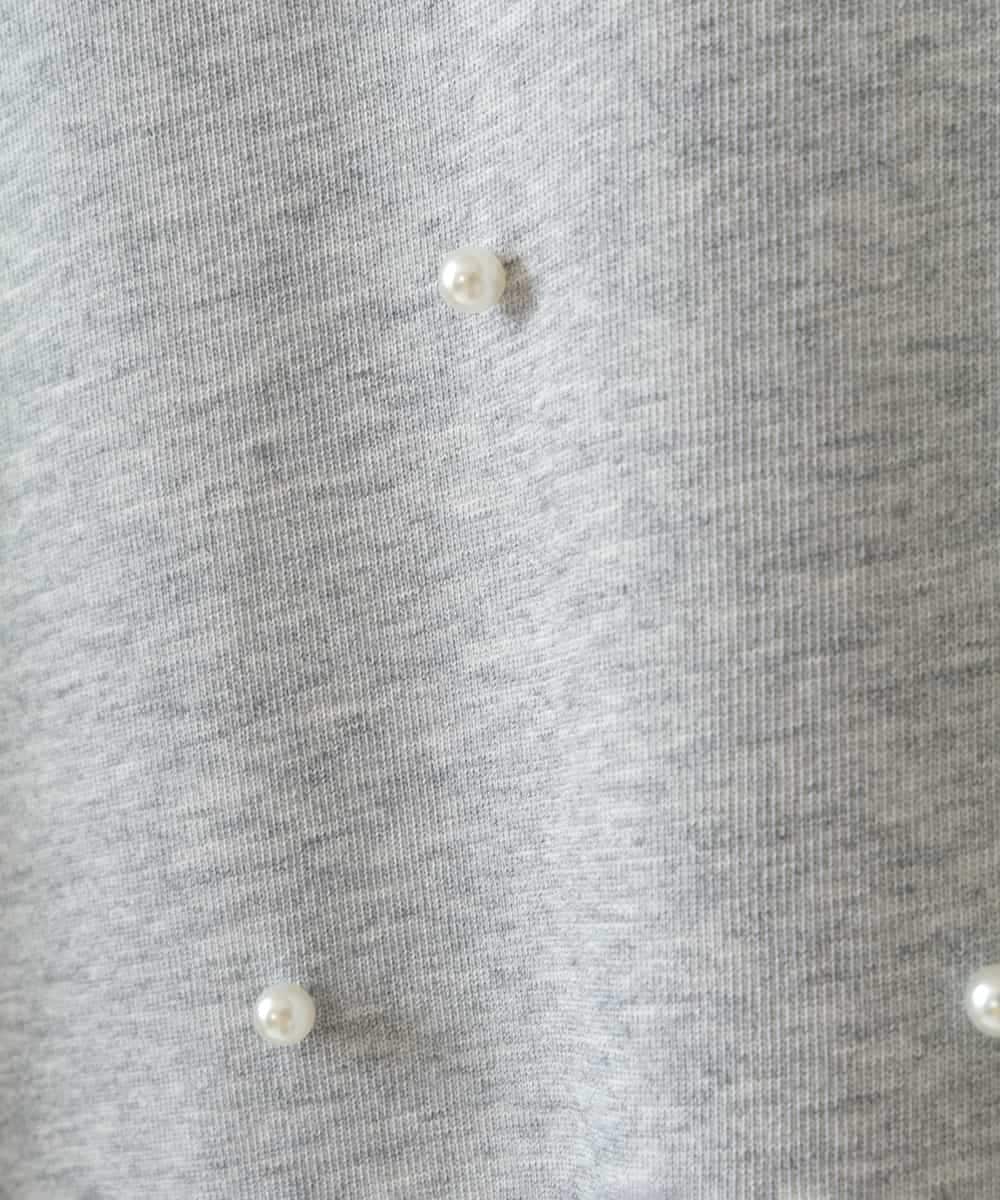 ZMKHW36090 al'aise modulation(アレーズモジュレーション) パールポイントTシャツ グレー