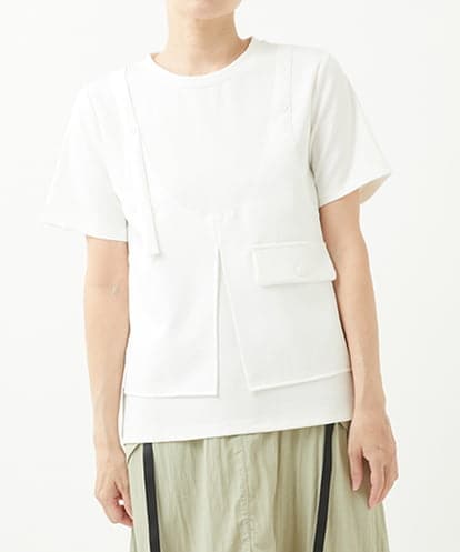 ZMKHW37120  レイヤードデザインTシャツ